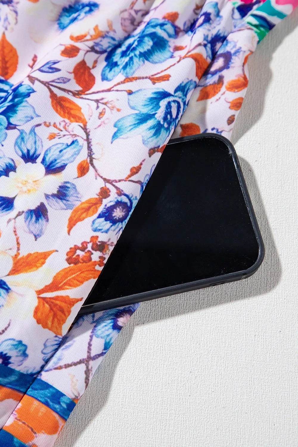 Mixed Floral Print Tie Neck Short Sleeve Dress Trendsi ee8f2378-8e78-4c02-a9e8-865383ecddef-Max