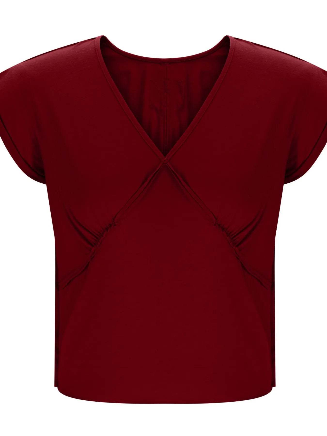 Deep V-Neck Cropped T-Shirt Trendsi ee8fb374c39d4ad7a815f9d36b9c26f3-Max-Origin