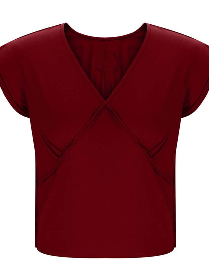 Deep V-Neck Cropped T-Shirt Trendsi ee8fb374c39d4ad7a815f9d36b9c26f3-Max-Origin