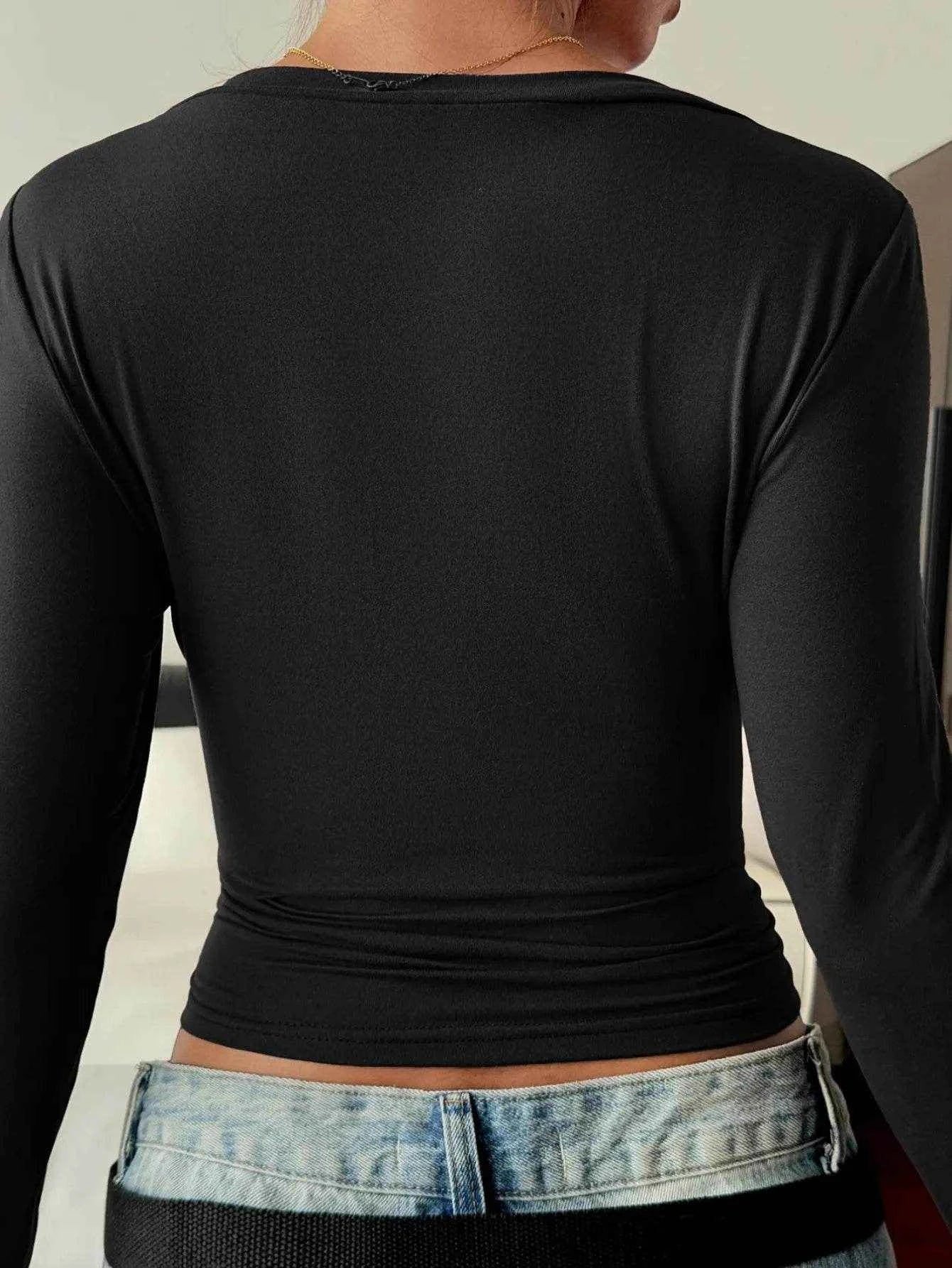V-Neck Long Sleeve Fitted T-Shirt Trendsi eed78374-969f-40e3-93b7-2849aa615a9f-Max-Origin