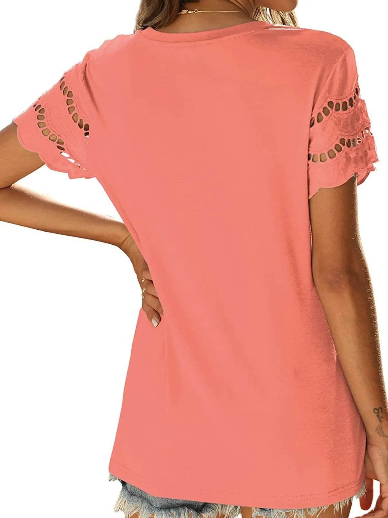 Round Neck Short Sleeve Casual T-Shirt Trendsi ef0a956a7cd949b8ab6e3dea032ec3f9-Max-Origin