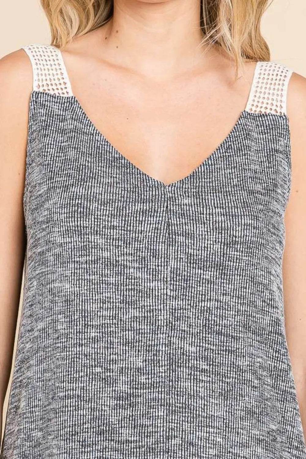 Culture Code Contrast Eyelet Strap Slit Ribbed Tank Trendsi ef5436ee-bdc6-4e4a-bf3a-6c3b80f9cbef-Max