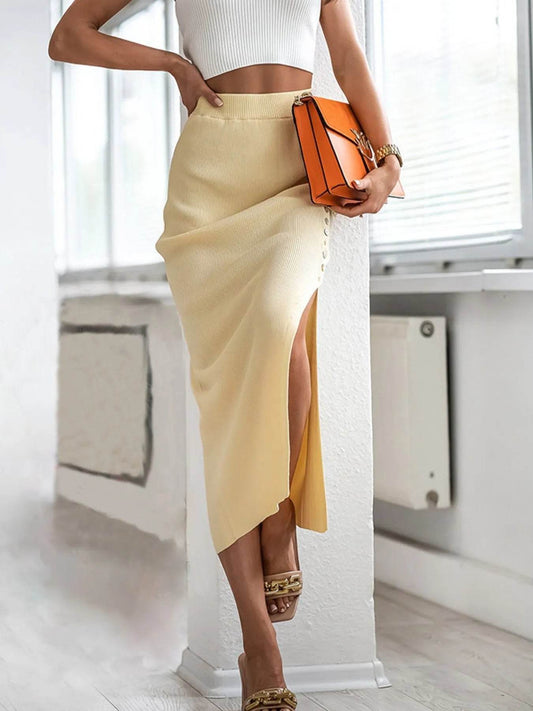Slit Elastic Waist Skirt Light Yellow Trendsi ef54b719-ebe9-41ec-9fb9-e82a7b3d9abd-Max-Origin