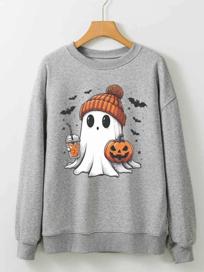 Halloween Ghost Round Neck Sweatshirt Trendsi efac7268ad494f1482ed0baabb916d20-Max-Origin
