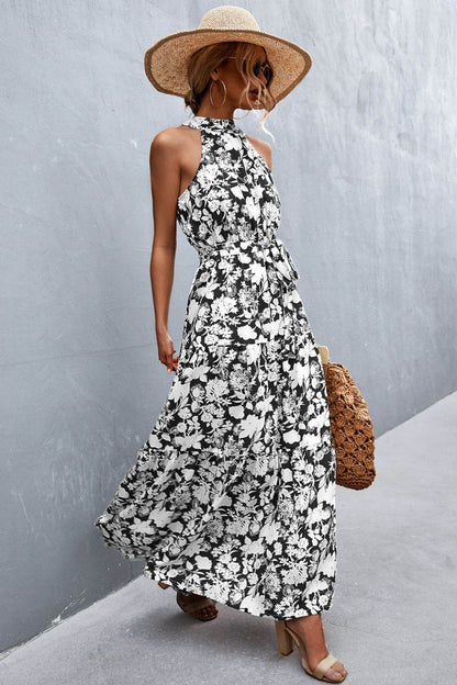 Printed Sleeveless Tie Waist Maxi Dress Trendsi efb09f050815457da1ecdf6d2dcbb4cb-Max