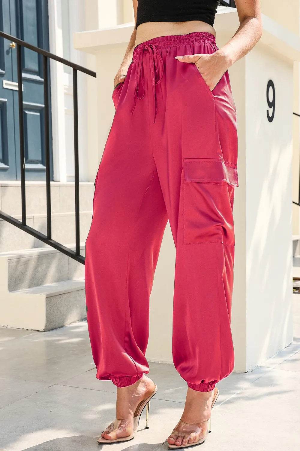 Long Tie Waist Pocketed Pants Trendsi efd79ba6034345c2ba15d1fdc7b75417-Max