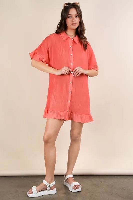 VERY J Pleated Detail Button Down Mini Dress Trendsi f0b560b126d548b4b406b3cce3c4388f-Max-Origin_25116a39-9074-44c3-b5af-e46e67a833dc