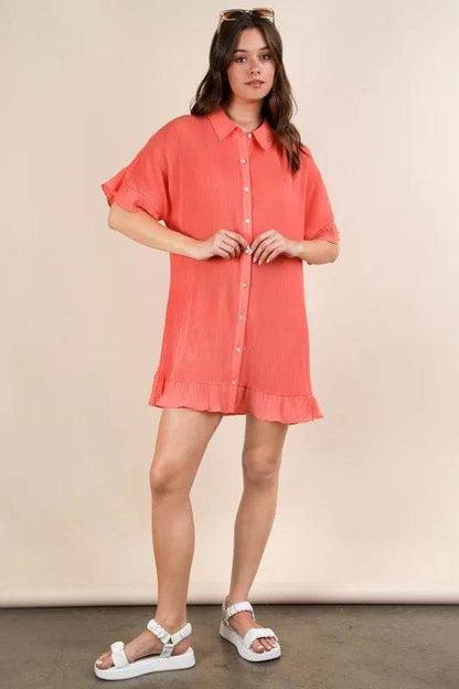 VERY J Pleated Detail Button Down Mini Dress Trendsi f0b560b126d548b4b406b3cce3c4388f-Max-Origin_25116a39-9074-44c3-b5af-e46e67a833dc