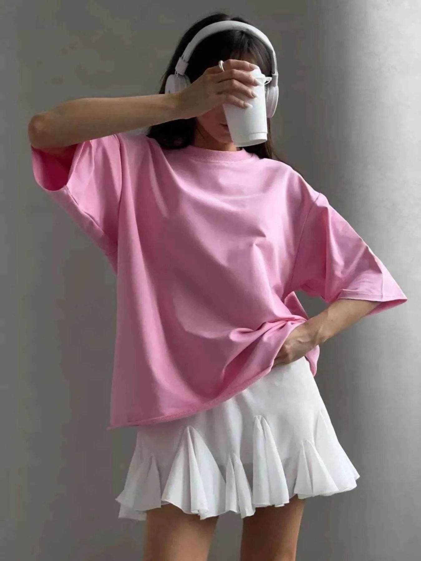 Round Neck Half Sleeve Oversized T-Shirt Trendsi f0eb4b28-30d0-47f3-9f8f-3fd0d0d05abb-Max-Origin
