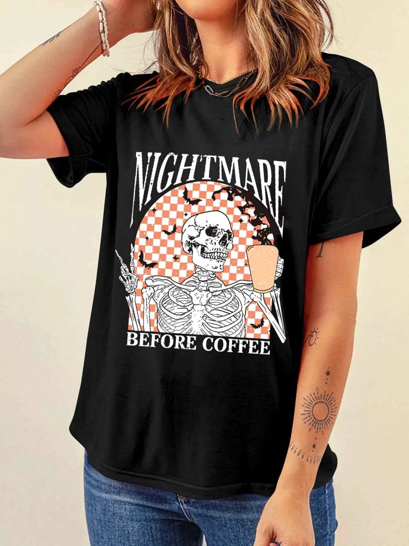 Halloween Skull Checkerboard Graphic Round Neck Tee Black Trendsi f0f228da8cde4110b30f96c7954c0b65-Max-Origin