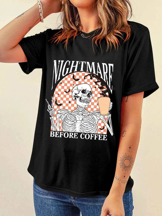 Halloween Skull Checkerboard Graphic Round Neck Tee Black Trendsi f0f228da8cde4110b30f96c7954c0b65-Max-Origin