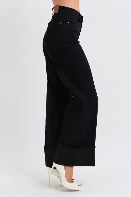 Judy Blue Full Size High Waist Reto Wide Leg W/ Cuff Plus Size Trendsi f148aaddb36d4c9d893314c0c1df38c4-Max-Origin