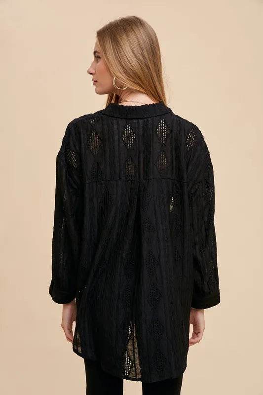 Annie Wear Openwork Button Down Drop Shoulder Shirt Trendsi f177f91d-0b09-4f26-a3e2-164937f2bcd0-Max