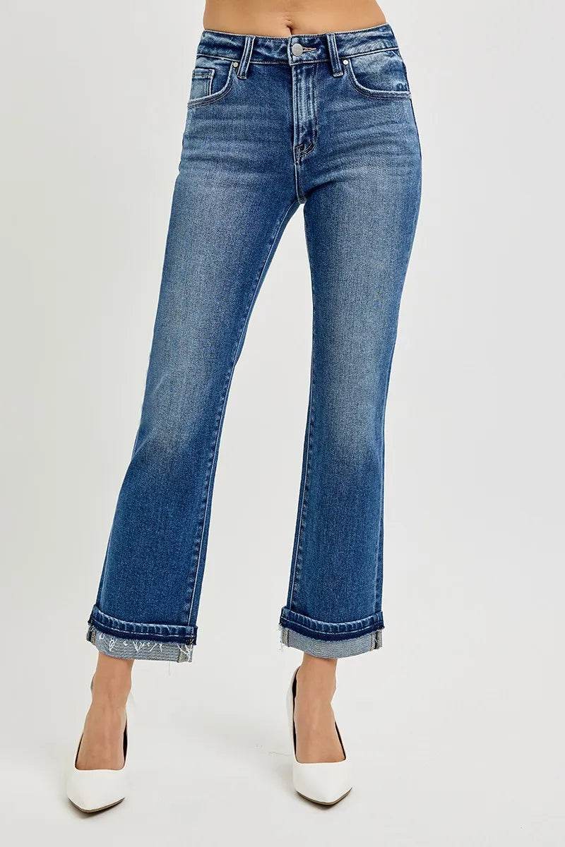 RISEN Mid Rise Ankle Straight Cuffed Jeans Trendsi f17af1dd48a74c95b4a369017658d817-Max-Origin