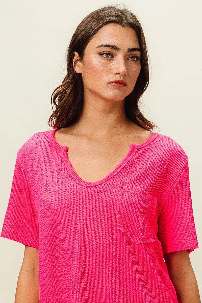 BiBi Waved Rib U Neck Top With Front Pocket Trendsi f186671c338d4076a22d31839a72e45f-Max-Origin
