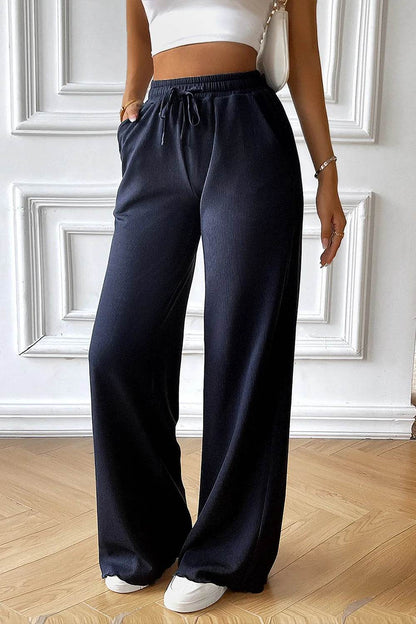 Devine Drawstring Wide Leg Pants with Pocketed Trendsi f189a8a8-bd99-40f6-8b2d-139778f8f57a-Max