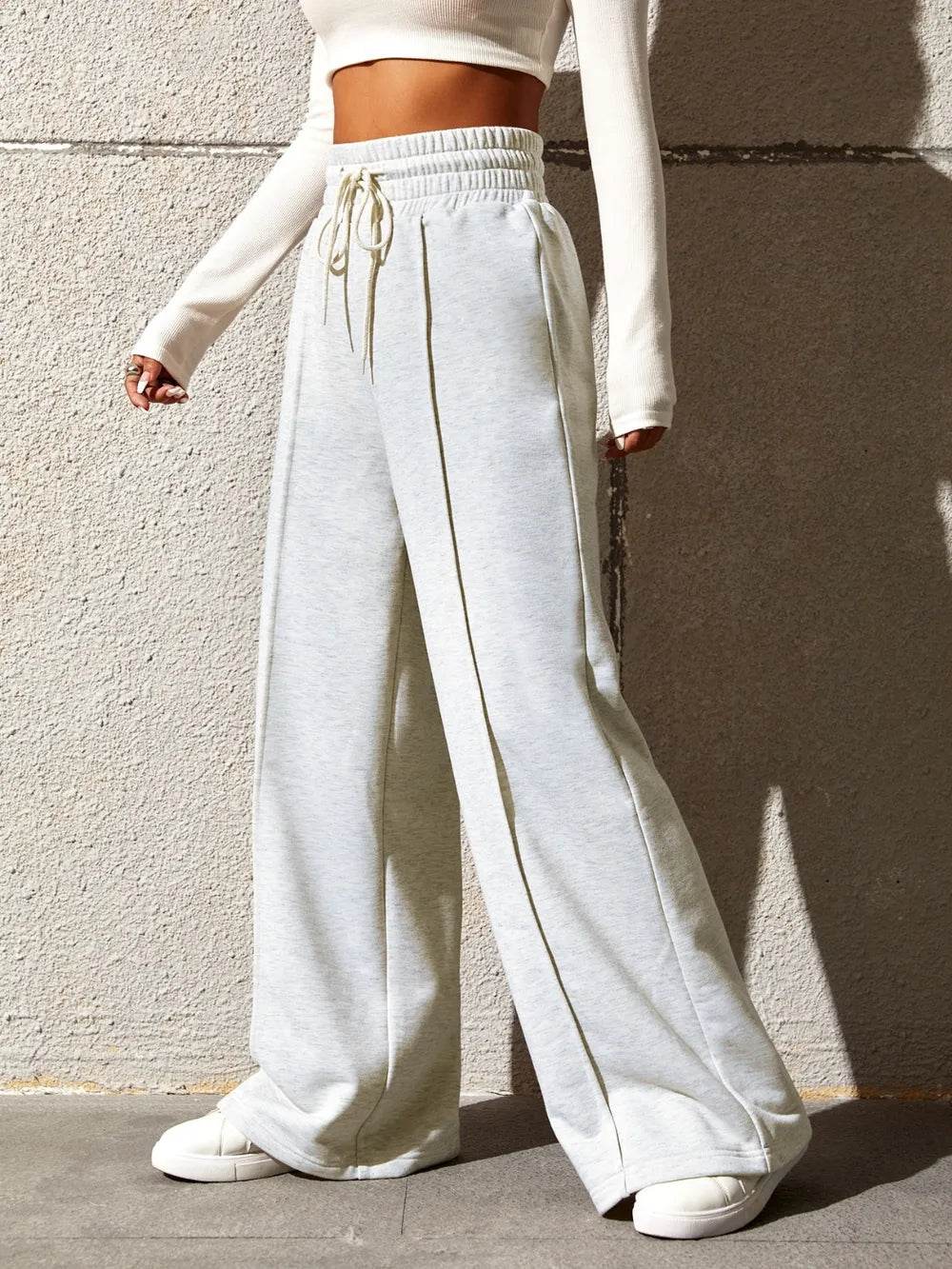 Honey Drawstring Elastic Waist Wide Leg Pants Trendsi f23037d2-c59d-4593-99dc-cc6e580e965e-Max