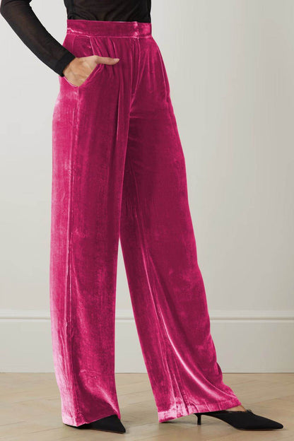 Loose Fit High Waist Long Pants with Pockets Trendsi f259fc872e734084bfe573315d171af1-Max