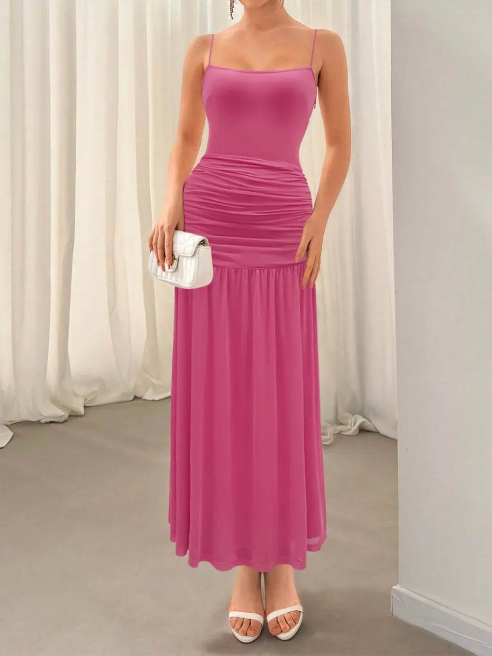 Ruched Maxi Cami Dress Trendsi f2e3124c-0652-4569-9487-4fb554ba867d-Max
