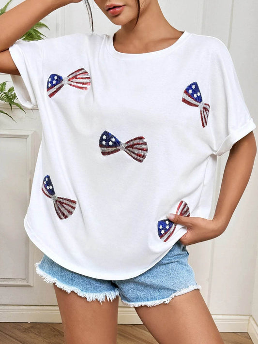 Bow Oversized Round Neck T-Shirt White Trendsi f32f399e53824fe6b942b0bc7ca40c3f-Max-Origin