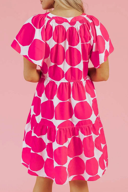 Contrast Notched Flutter Sleeve Dress Trendsi f34c6ad9-35fb-4355-8f23-8e7e57fdbadd-Max-Origin