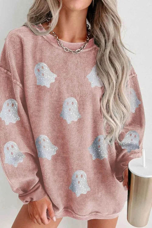 Ghost Round Neck Oversized Sweatshirt Pale Blush Trendsi f3eda910-60b2-4547-be86-850fa69c1651-Max-Origin