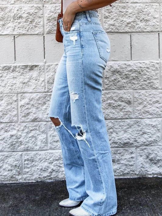 High Waist Distressed Jeans Trendsi f446489a-4f9a-4323-87ed-b55a4be9b1c1-Max-Origin