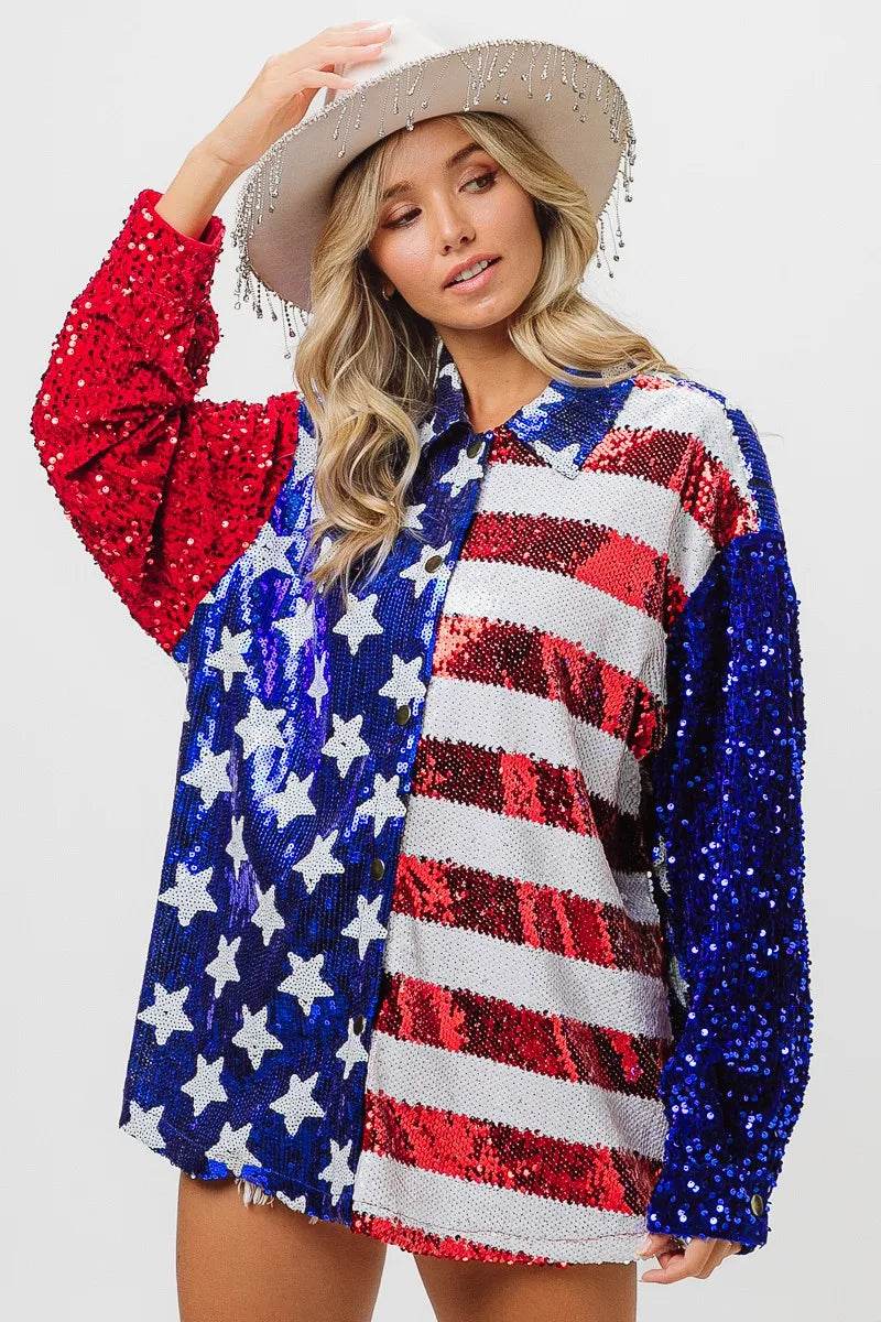 BiBi Velvet Sequin American Flag Shirt Trendsi f470c82fceb74c8299f29e9b5a29ff87-Max-Origin