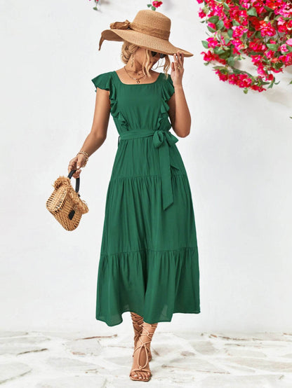 Tie Belt Ruffled Tiered Dress Trendsi f4a79b3f2fe043a2a8572aeda73f79a1-Max