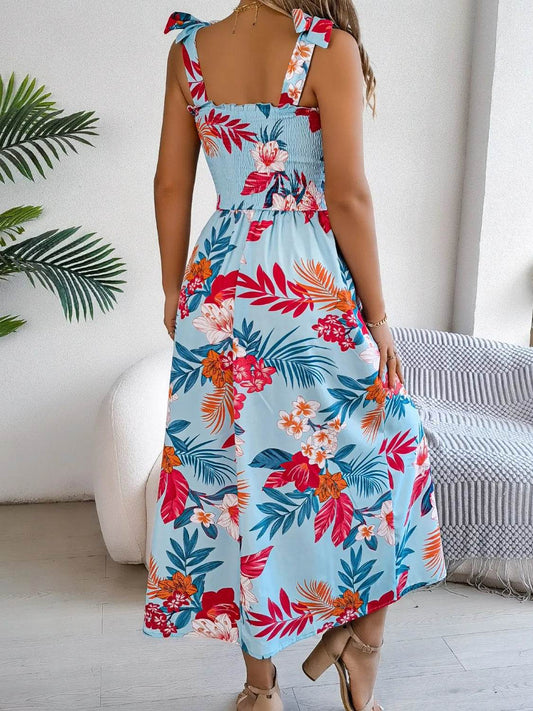 Smocked Floral Tie Shoulder Midi Dress Trendsi f4b25e5b-f4d8-4717-8475-57cea6357615-Max-Origin