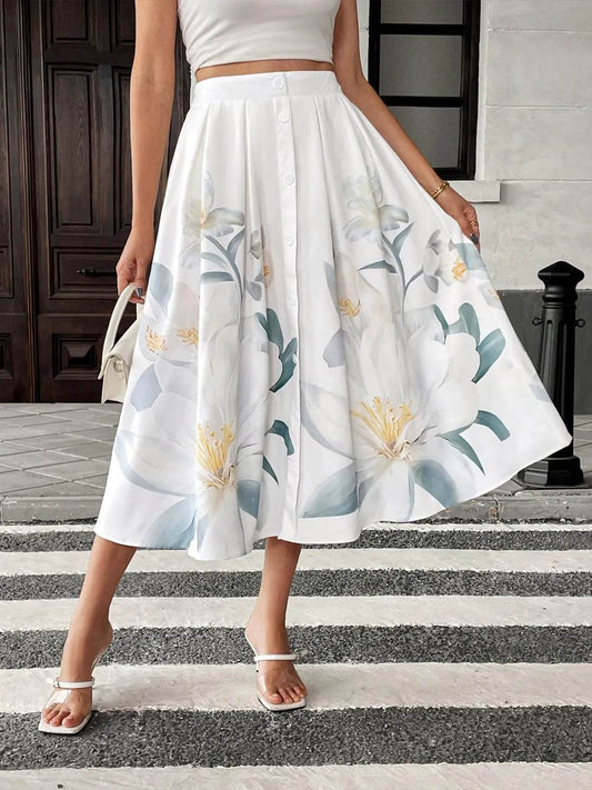 Floral Print Midi Skirt White Trendsi f4c2f2b7-ce72-4d38-92f5-115374d77a05-Max-Origin
