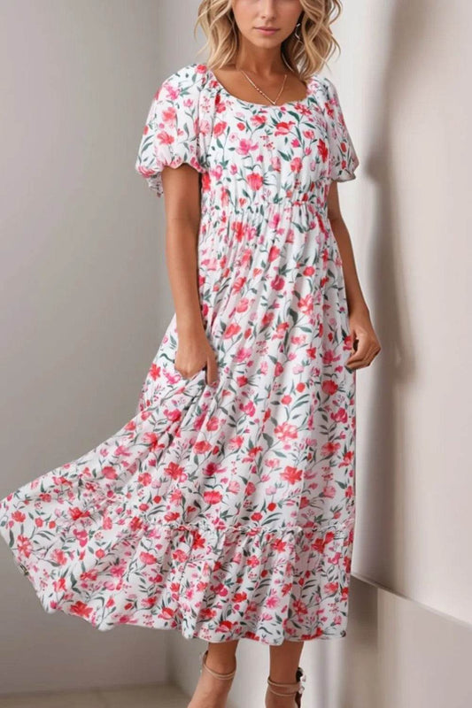 Floral Short Puff Sleeve Tiered Dress Floral Trendsi f4f21503-696c-42cc-9289-001882e46890-Max-Origin