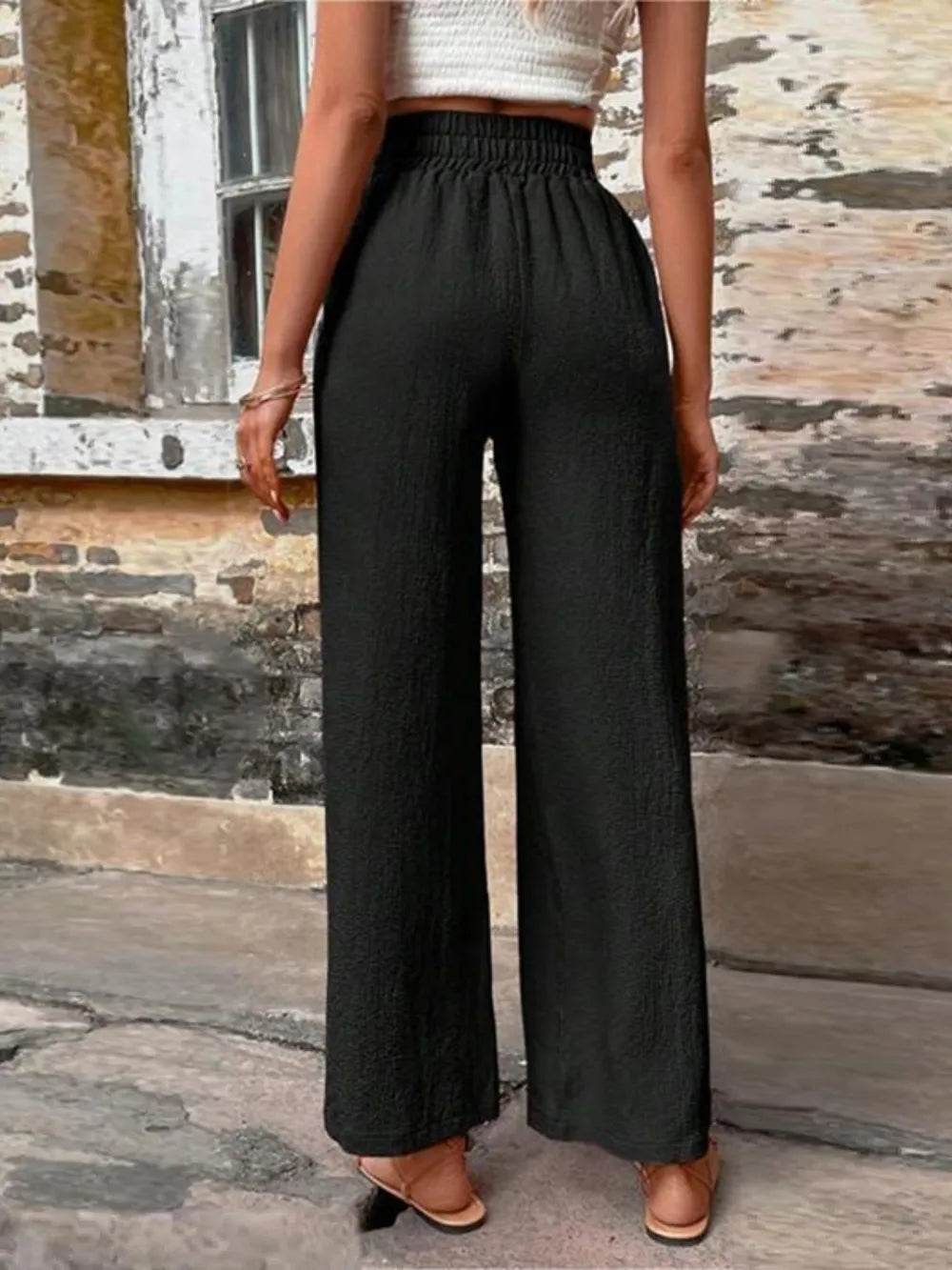 Tied High Waist Wide Leg Pants with Pockets Trendsi f50036de-f889-4a5e-8398-87d95caceb13-Max