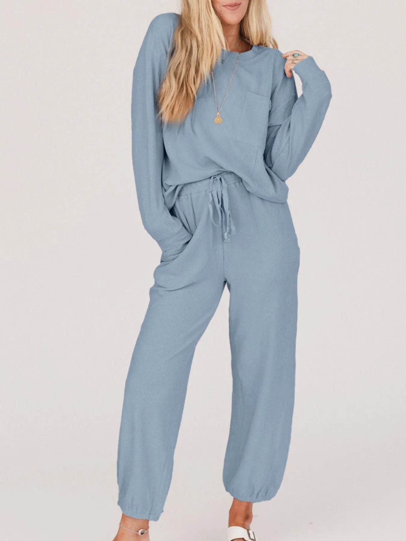 Ribbed Round Neck Sweatshirt and Drawstring Pants Set Trendsi f521a95f-3c22-4d4c-89e3-6adb1ab39bf0-Max-Origin