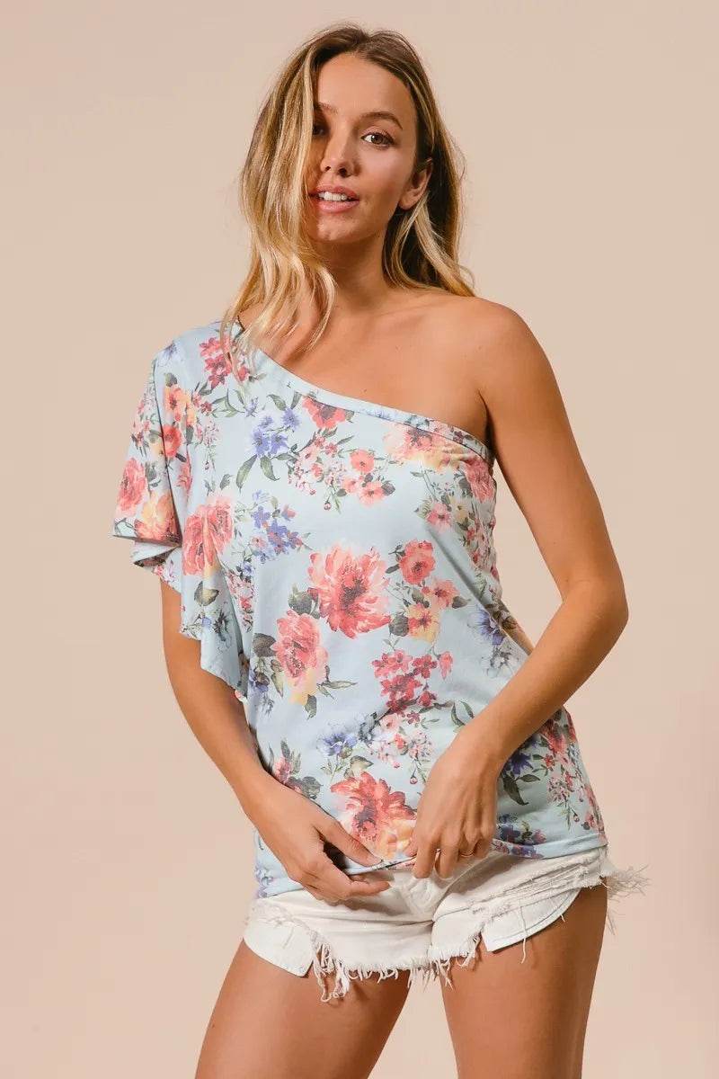 BiBi Floral Printed Jersey Knit Ruffle Sleeve Top Trendsi f55636ca50b647ddb5caad5f494b91e0-Max-Origin
