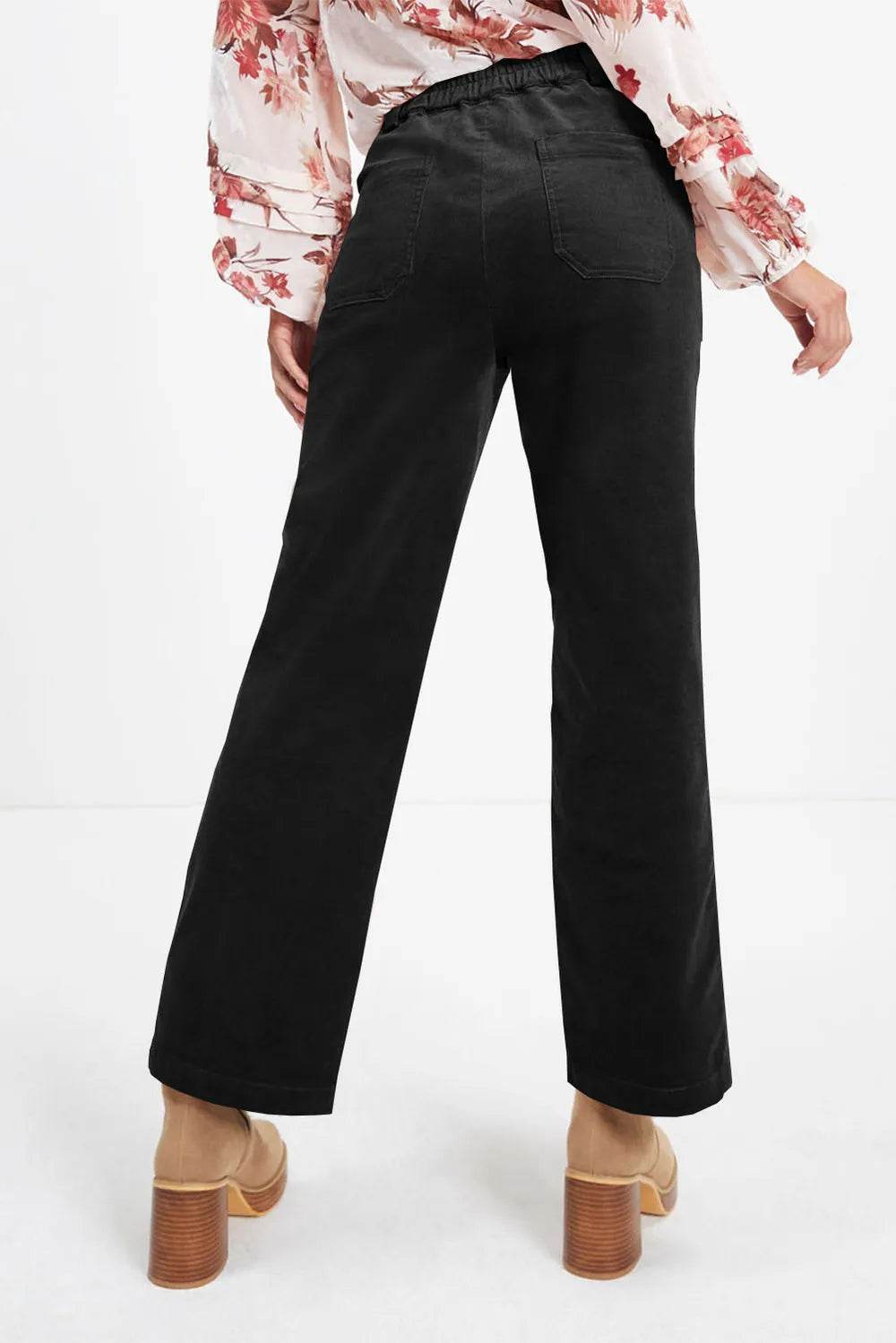 Half Elastic Waist Straight Pants Trendsi f5968a24-f545-44ad-8d18-1fefbea0b5e8-Max