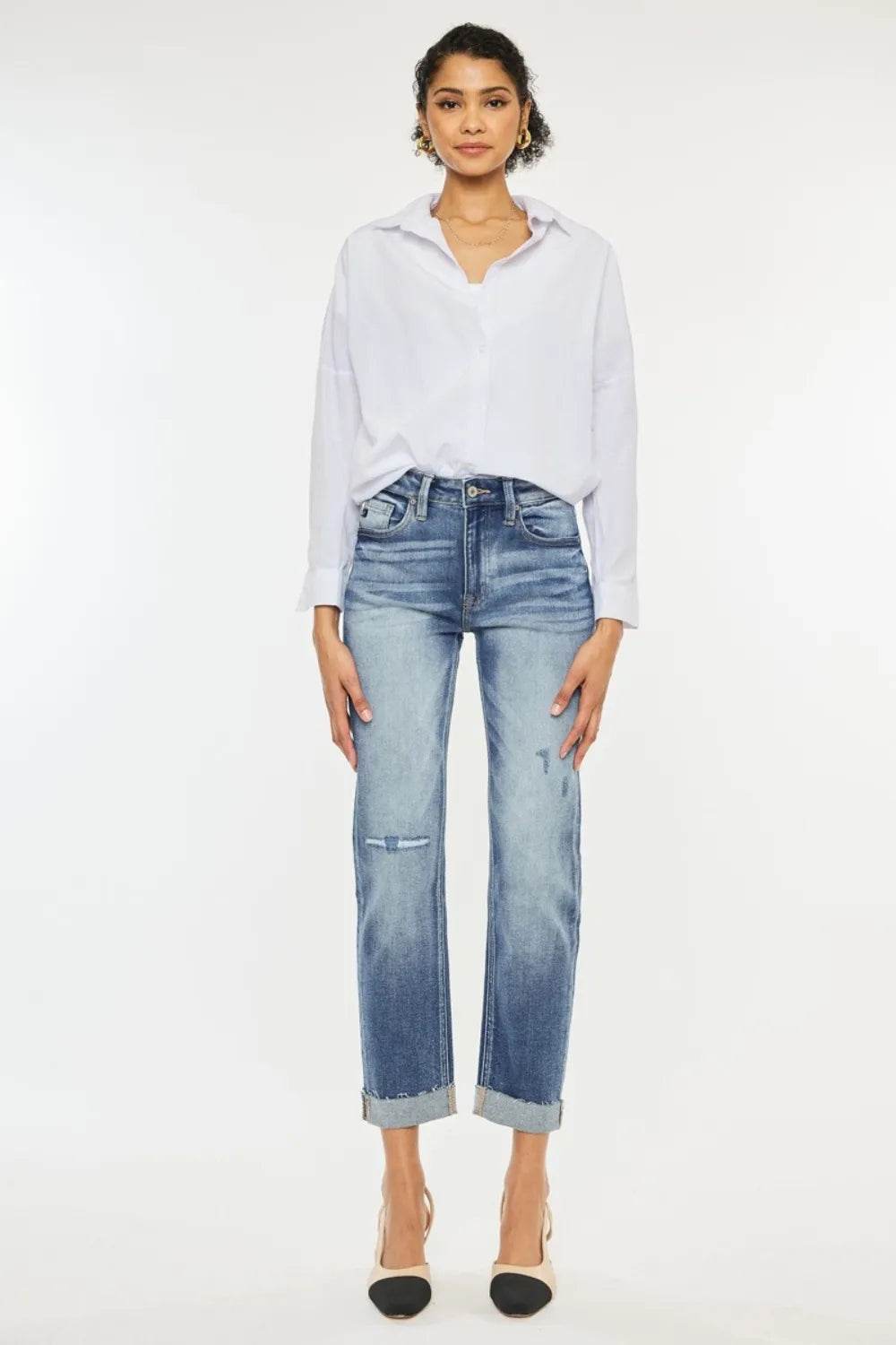 Kancan High Rise Cuffed Straight Jeans Trendsi f5a1dd66-b9d7-4bed-8836-9728fbae21a4-Max