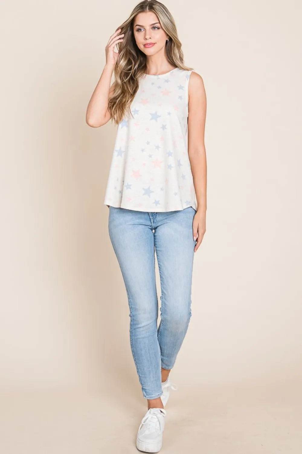 BOMBOM Star Print Round Neck Tank Trendsi f5a652cd-21e7-4cbc-8d65-72b0b736a2c1-Max
