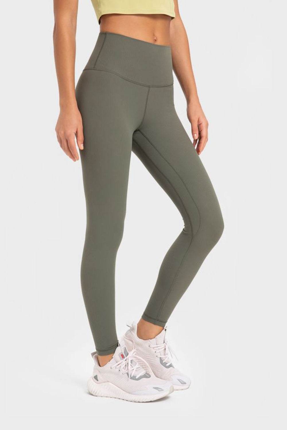 Millennia Highly Stretchy Wide Waistband Yoga Leggings Trendsi f5b83503c8a44da2bf5ce11bc5d1a45b-Max
