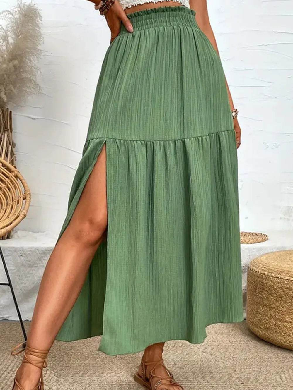 Frill Slit Skirt Trendsi f5c19bcf-13f0-47c9-9932-a851a14e76f7-Max