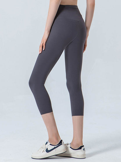 Wide Waistband Cropped Sports Leggings Trendsi f5f8bcbe458c4fc99b316240607d9bf7-Max
