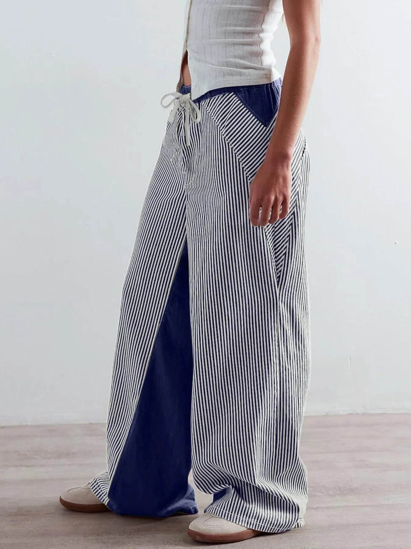 Striped Wide Leg Jeans Navy Blue Trendsi f64915a79e1a48ee9e4eaf1b4442504c-Max-Origin