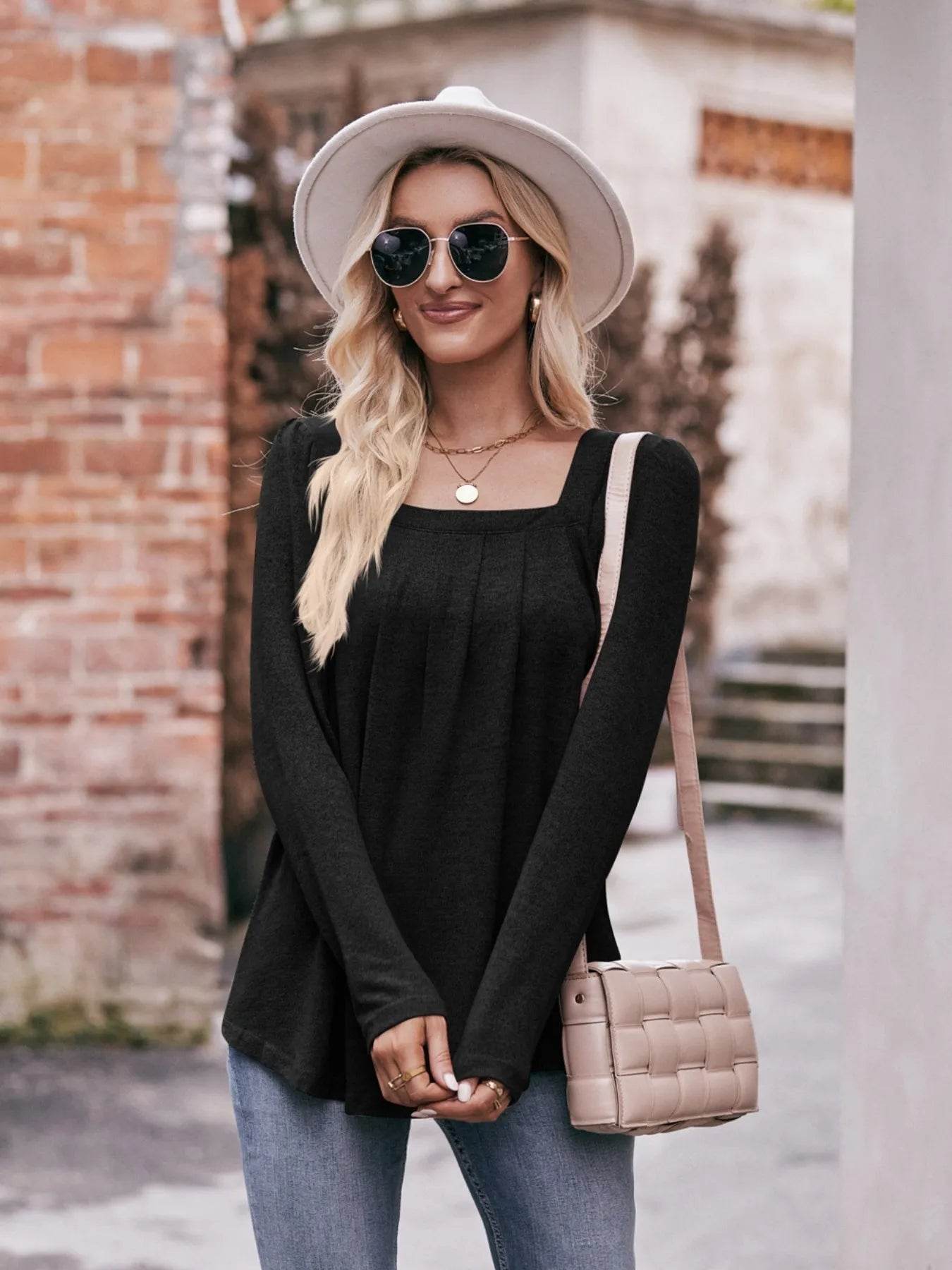 Square Neck Long Sleeve T-Shirt Trendsi f654fc1a-360d-46aa-8493-6e320195c54f-Max-Origin
