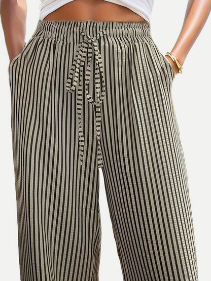 Drawstring Striped Elastic Waist Pants Trendsi f670a382-1a12-4d83-83e2-0871f52c7bf5-Max