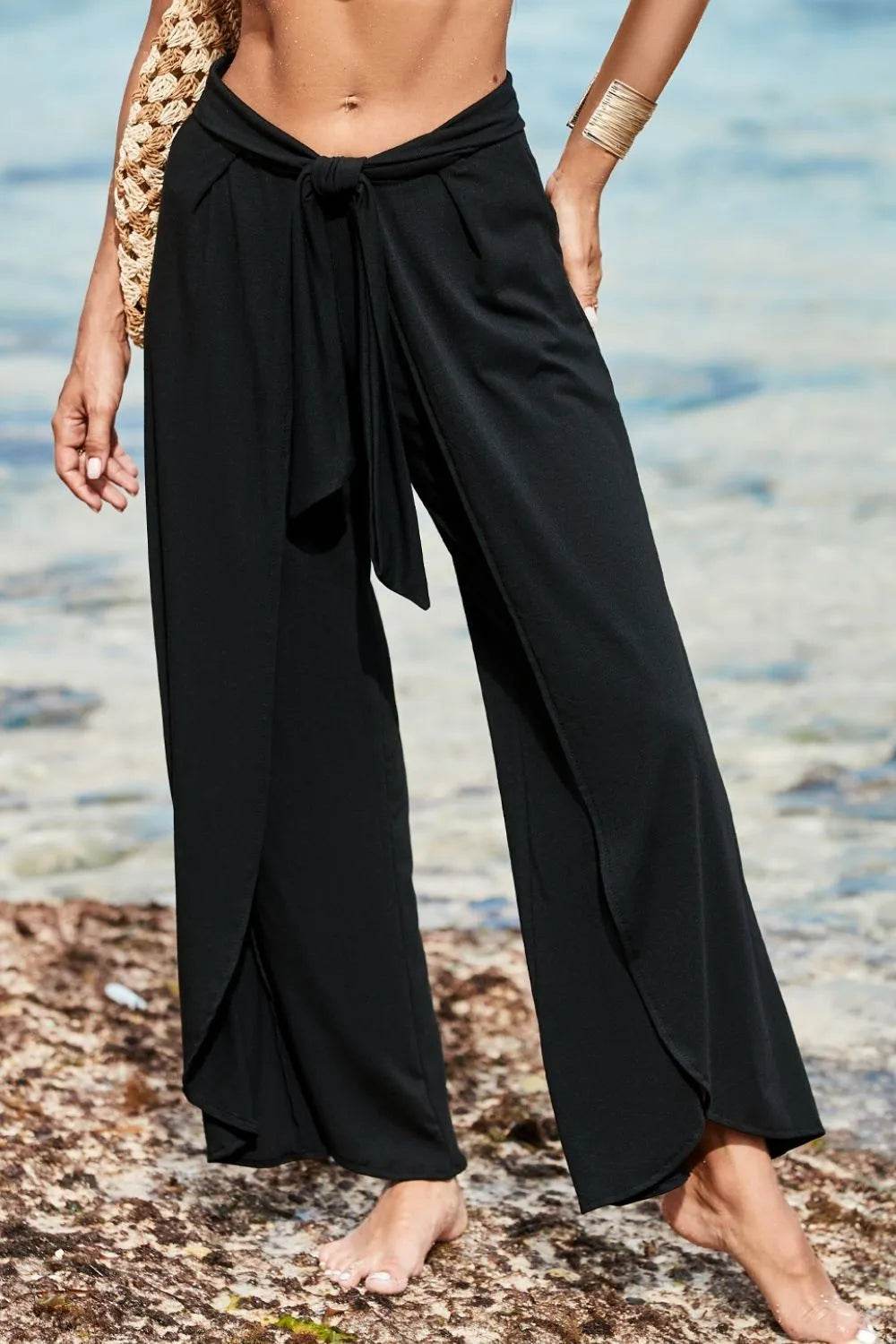 Knotted Waist Split Leg Relaxed Pants Trendsi f6729998-131b-4e94-8d33-e21acd495005-Max-Origin