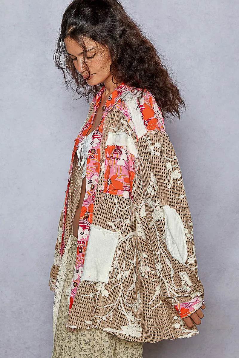 POL Floral Print Crochet Button Up Shirt Trendsi f6ac05a8-ad21-4b35-9044-15f80e6488c6-Max-Origin