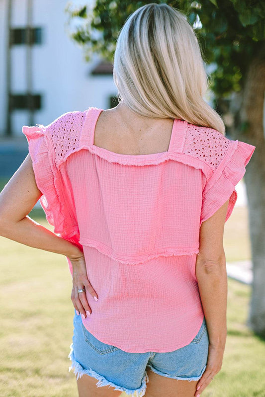 Square Neck Exposed Seams Blouse Trendsi f6b3cc9c0ca44921b3c3feede08fce06-Max