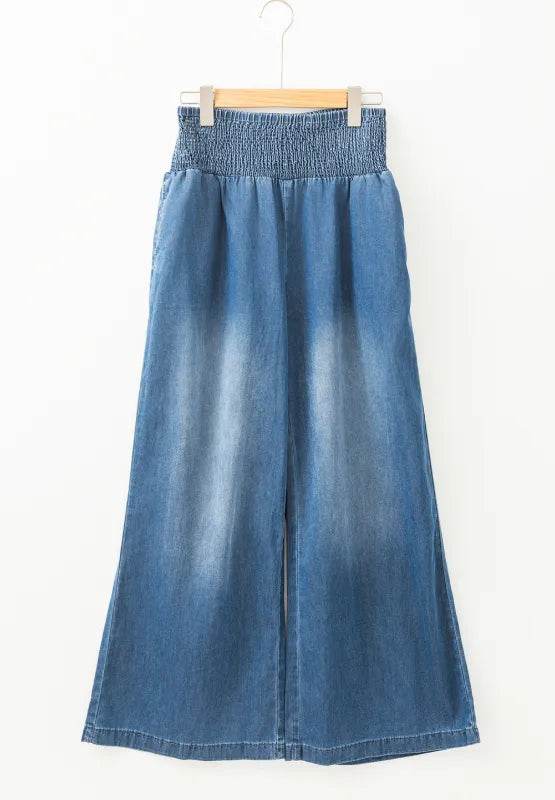 Smocked Wide Leg Jeans Trendsi f704488d-eb90-4a4d-afca-9e545a46bd0d-Max