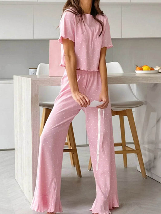 Polka Dot Round Neck Top and Pants Lounge Set Trendsi f73ca31d-acce-4e5b-b96f-824076188855-Max-Origin