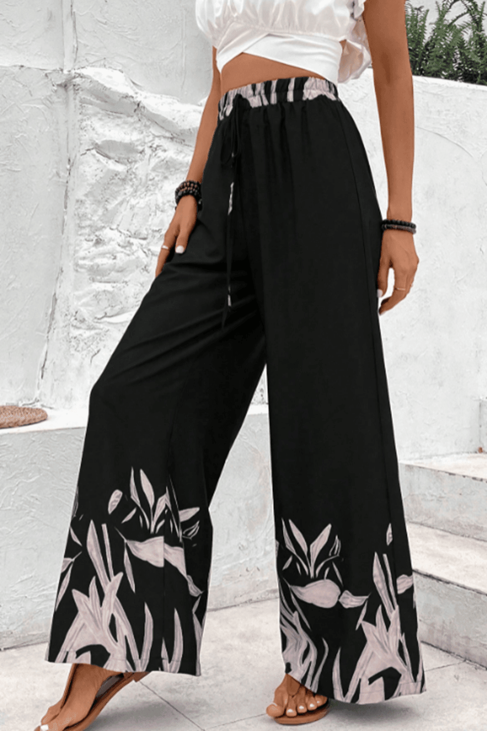 Honey Drawstring High Waist Relax Fit Long Pants Trendsi f75e00411efe4c9fb6feca93f0bce0f8-Max